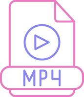 Mp4 Linear Two Colour Icon vector