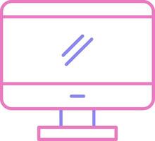 Monitor Linear Two Colour Icon vector