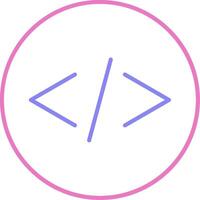 Coding Linear Two Colour Icon vector