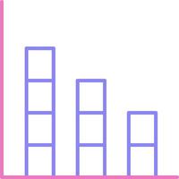 Bar Graph Linear Two Colour Icon vector