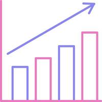 Bar Chart Linear Two Colour Icon vector