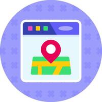 Location Flat Sticker Icon vector