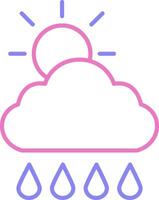 Morning,Rain Linear Two Colour Icon vector