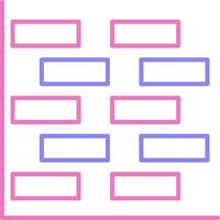 Gantt Chart Linear Two Colour Icon vector