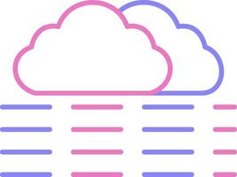 fog Linear Two Colour Icon vector
