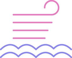 Calm Linear Two Colour Icon vector