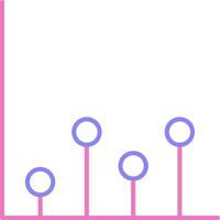 Chart Linear Two Colour Icon vector
