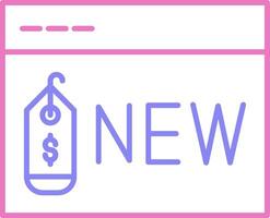 New Item Linear Two Colour Icon vector