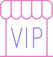 Vip Linear Two Colour Icon vector