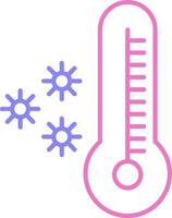 Thermometer Linear Two Colour Icon vector