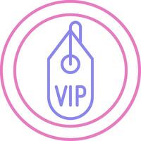 Vip Linear Two Colour Icon vector