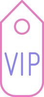 Vip pass Linear Two Colour Icon vector