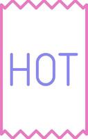 Hot Linear Two Colour Icon vector