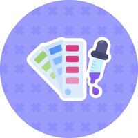 paleta plano pegatina icono vector