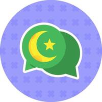 Chat Flat Sticker Icon vector