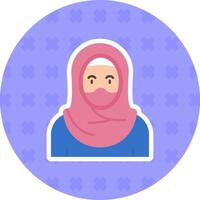 Muslim Flat Sticker Icon vector