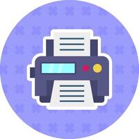 impresora plano pegatina icono vector