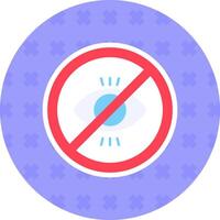 No ilegítimo plano pegatina icono vector