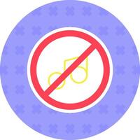 No música plano pegatina icono vector