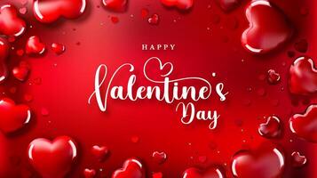 AI generated Valentine's Day Greeting card Vector Illustration.