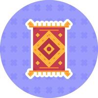 Rug Flat Sticker Icon vector