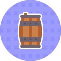 Barrel Flat Sticker Icon vector