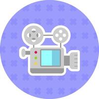 Movie Flat Sticker Icon vector