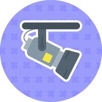 Spotlight Flat Sticker Icon vector