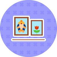 Display Flat Sticker Icon vector