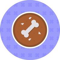 Fossil Flat Sticker Icon vector