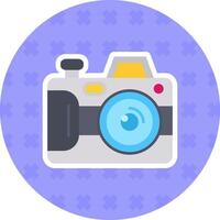 Camera Flat Sticker Icon vector