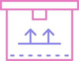 Cardboard Box Linear Two Colour Icon vector