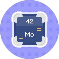 Molybdenum Flat Sticker Icon vector