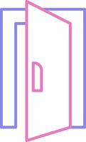 Door Linear Two Colour Icon vector