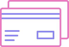 Credit Card Linear Two Colour Icon vector