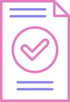 Verified Linear Two Colour Icon vector