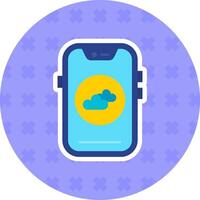 Cloud Flat Sticker Icon vector