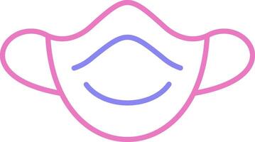 Dust Mask Linear Two Colour Icon vector