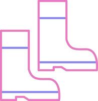 Farmer Shoes Linear Two Colour Icon vector