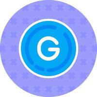 Letter g Flat Sticker Icon vector