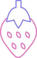 Strawberry Linear Two Colour Icon vector