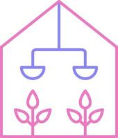 Greenhouse Linear Two Colour Icon vector