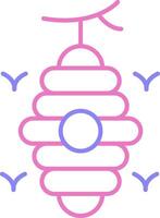 Beehive Linear Two Colour Icon vector