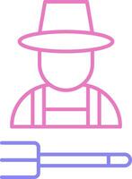 Farmer Linear Two Colour Icon vector