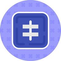 Center alignment Flat Sticker Icon vector