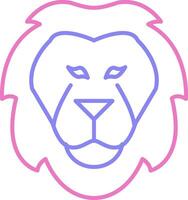 Lion Linear Two Colour Icon vector