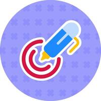 Pen pressure Flat Sticker Icon vector