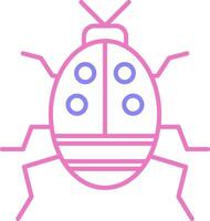 Bug Linear Two Colour Icon vector