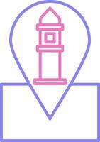 Location Linear Two Colour Icon vector