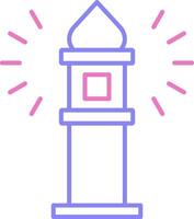 Adzan Linear Two Colour Icon vector